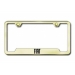 FIAT 500 License Plate Frame (w/ Cut Outs for Tags) - Gold Finish w/ FIAT Logo